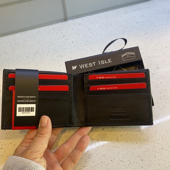West Isle RFID Protection black leather wallet - Picture 4 of 7
